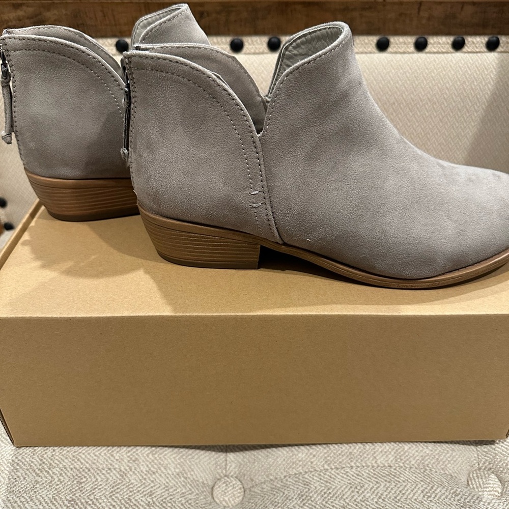 Journey Gray ankle Suede Boots- size 8 1/2